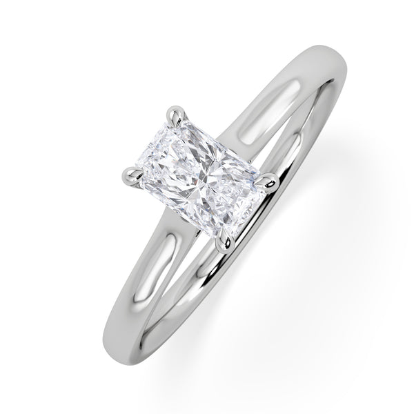 Amora Radiant 0.50ct Diamond Engagement Ring G/VS1 Set in 18K White Gold